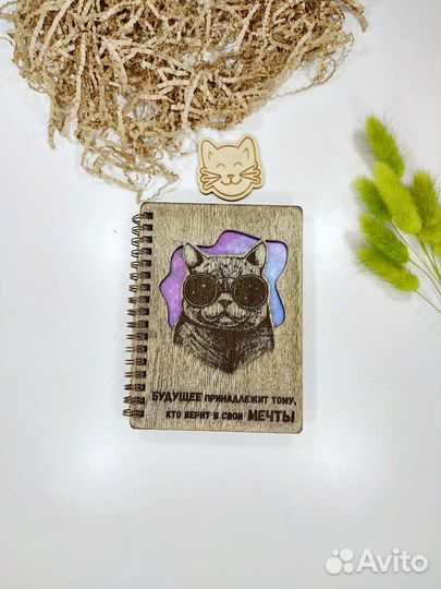 Блокнот формата А6, деревянный