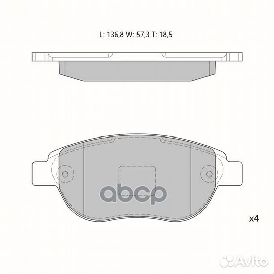 Колодки тормозные дисковые Avantech (противоскр