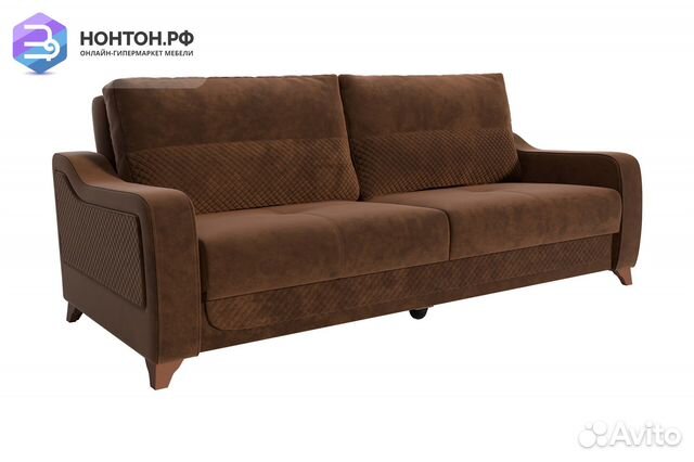 Диван книжка Дуглас 3-х местный коричневый