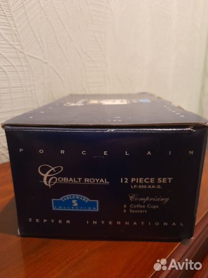 Фарфор чайная пара Кобальт Цептер 12 чайных пар
