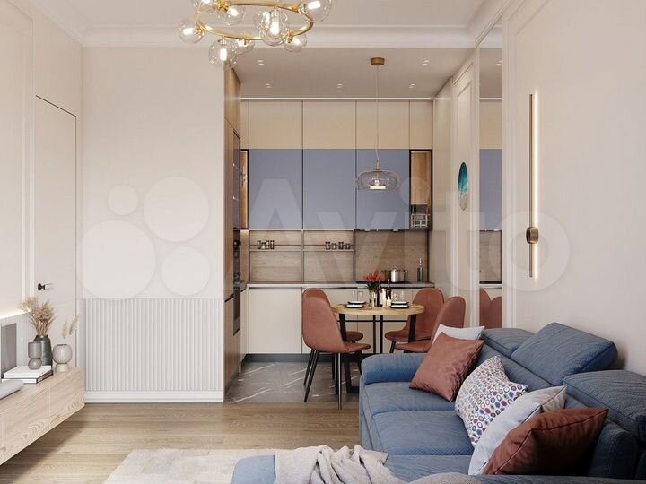 1-к. квартира, 50,7 м², 6/6 эт.