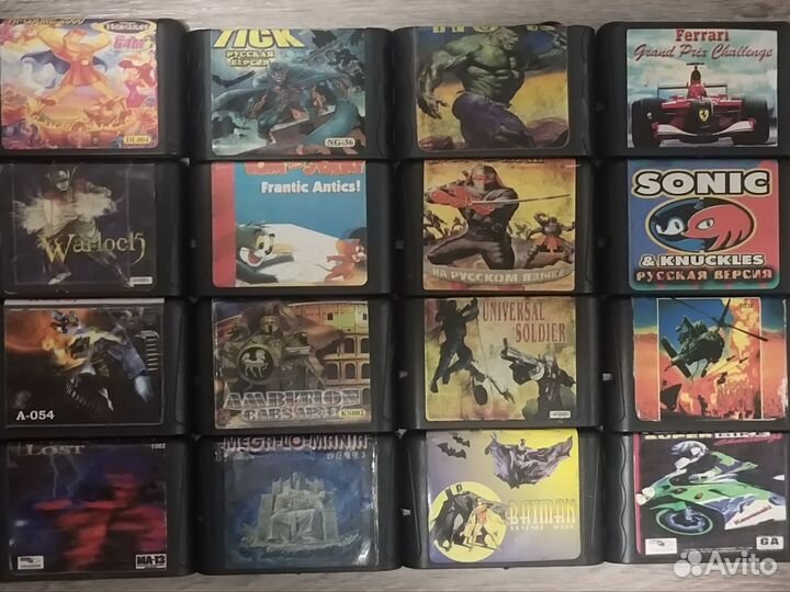 Картриджи для sega mega drive 2 90х