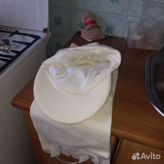 Комплект кепка с шарфом верблюжья валеная шерсть