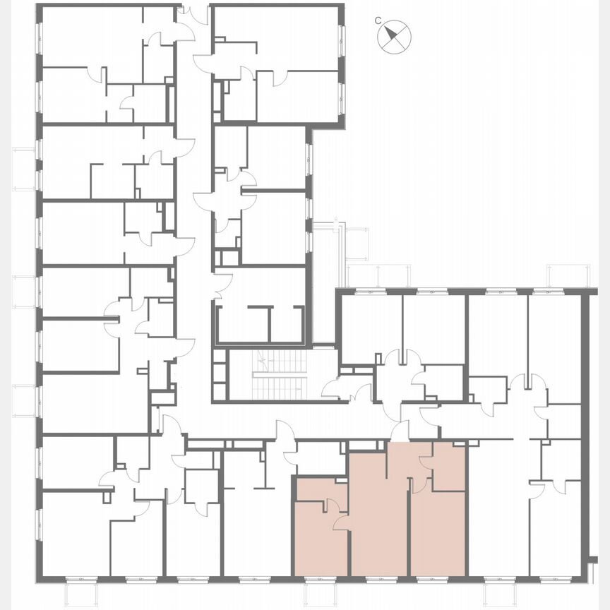 2-к. апартаменты, 59,1 м², 2/17 эт.