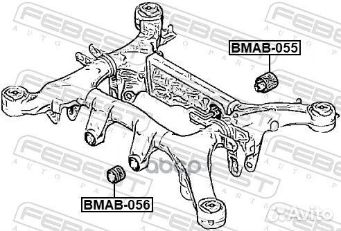 Сайлентблок заднего моста BMW f10 09- bmab-055