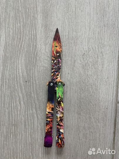 Деревянный нож бабочка