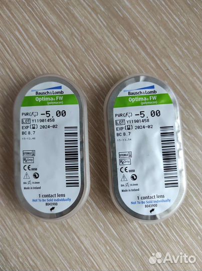 Линзы контактные Optima FW