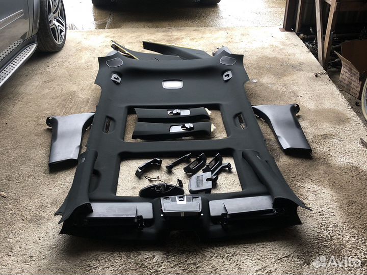 Потолок черный панорама Mercedes ML w166