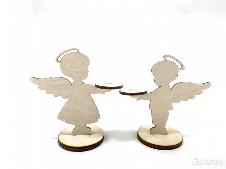 Заготовки для декупажа подсвечники Ангелочки