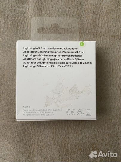 Переходник Lightning to 3.5mm Headphone Adapter