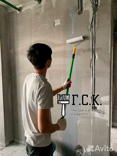 Маляр работа на стройке Большие объемы
