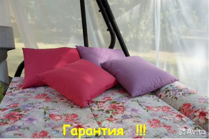 Садовые Качели 3-х местные Турин Премиум flower