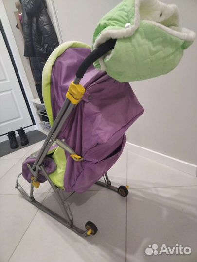 Детские санки коляска ника