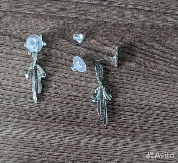 Сережки бантики balletcore новые