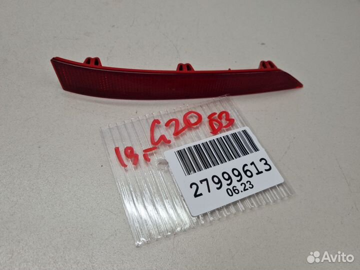 Отражатель в бампер задний правый BMW 3 G20 2019