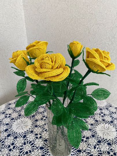 Розы из бисера