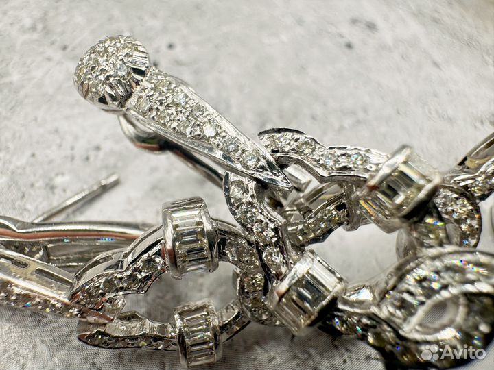 Золотые серьги с бриллиантами