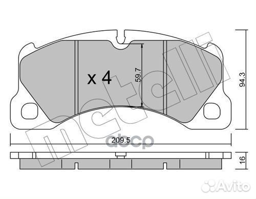 Колодки тормозные porsche panamera 11- перед. 2