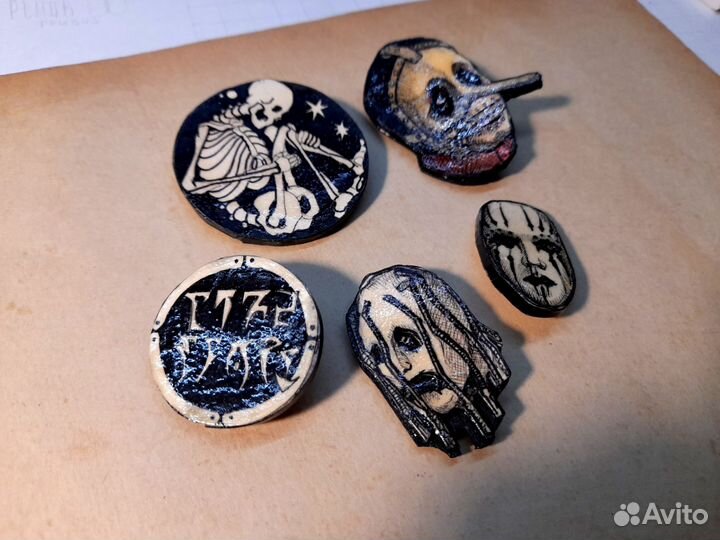 Значки Slipknot ручная работа
