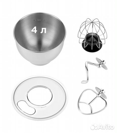 Миксер планетарный Kitfort кт-3415-3, красный