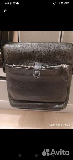 Мужская кожаная сумка бу bally