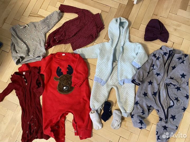 Детские вещи жен. пакетом от 0 с курткой и обувью
