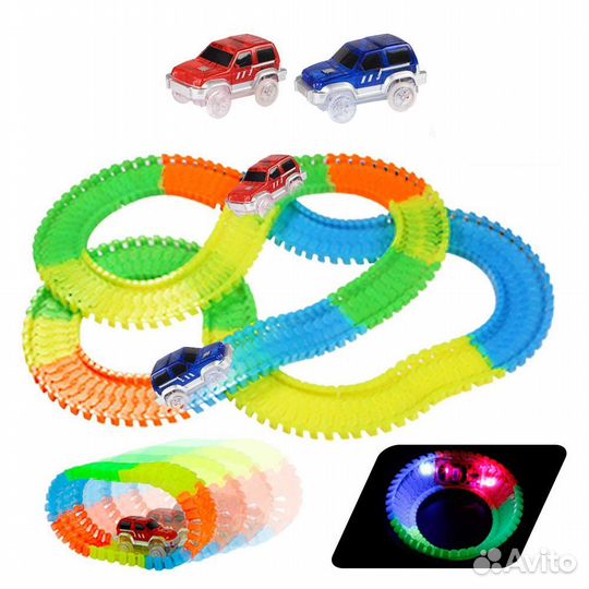 Гибкий трек с машинками 525 деталей