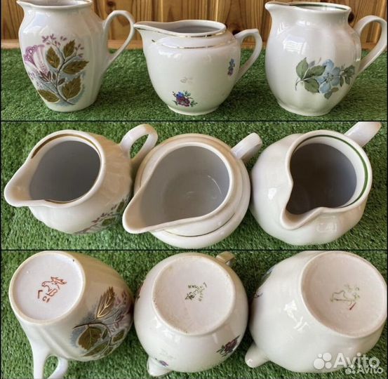 Фарфор СССР Чайник молочник Гдр Дулево Лфз