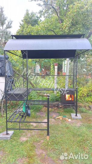 Кованные мангалы с крышей