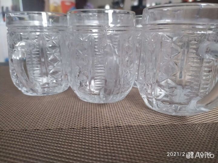 Кружка хрусталь 6шт цена за набор