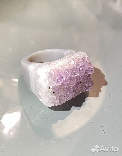 Кольцо из цельного аметиста