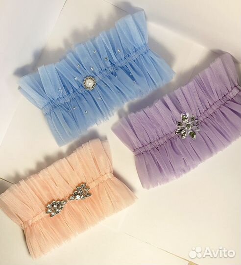 Свадебные подвязки из фатина