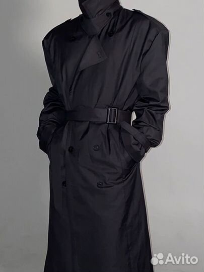 Тренч Rick Owens Black trench coat