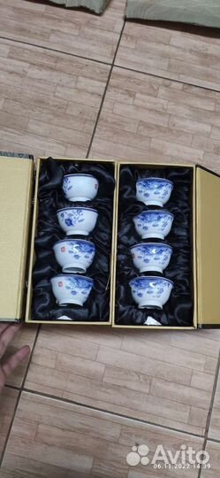 Дорожный китайский сервис. Фарфор. Новый