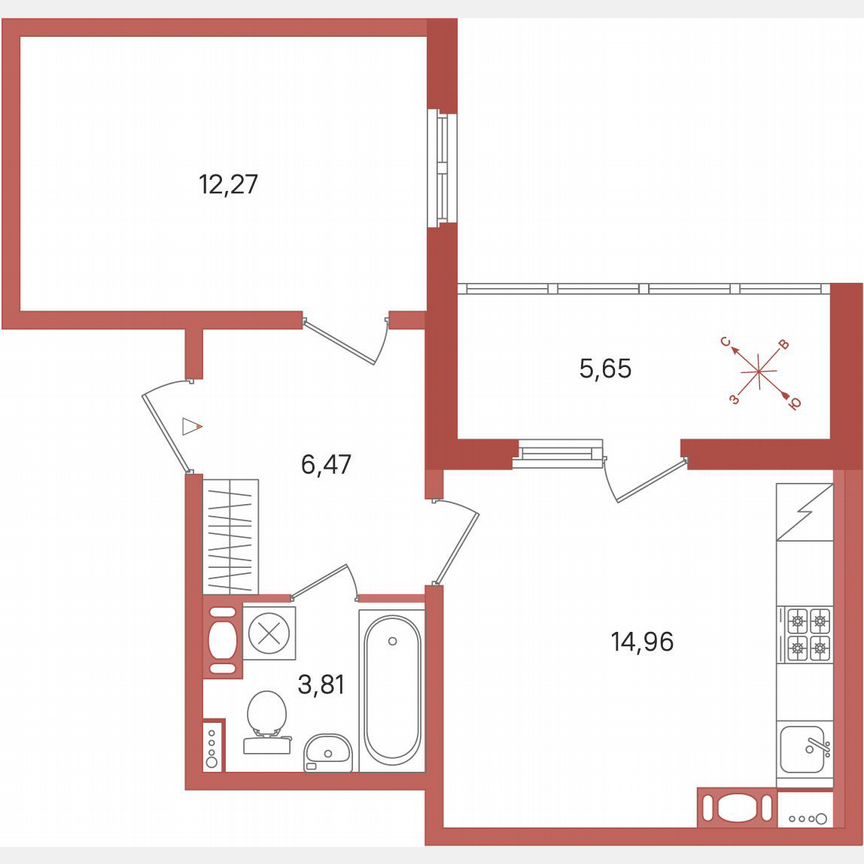 1-к. квартира, 40,3 м², 8/11 эт.