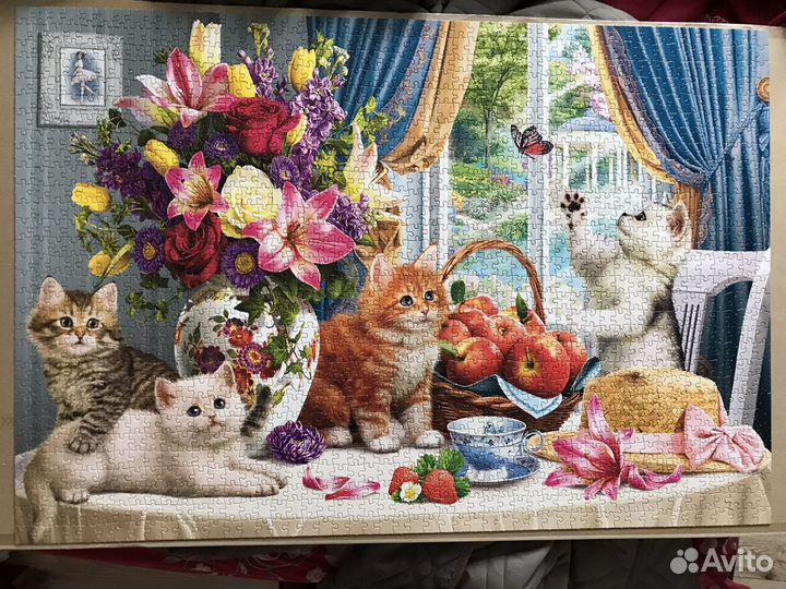 Пазлы 1500 штук + клей