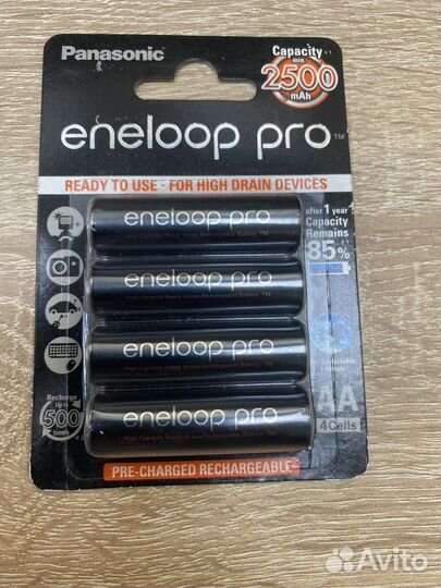 Аккумулятор Panasonic Eneloop Pro AA 2500 mAh