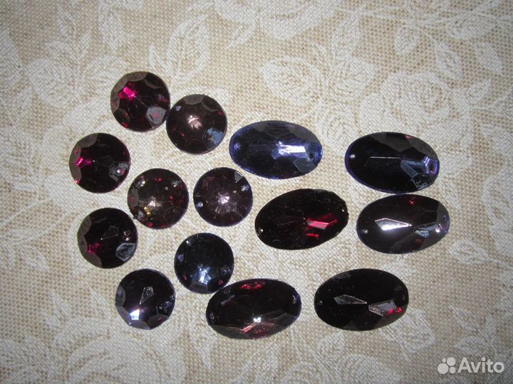 Стразы пришивные крупные