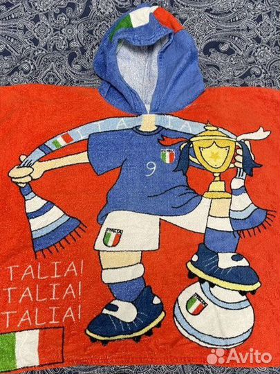 Полотенце пончо пляжное детское