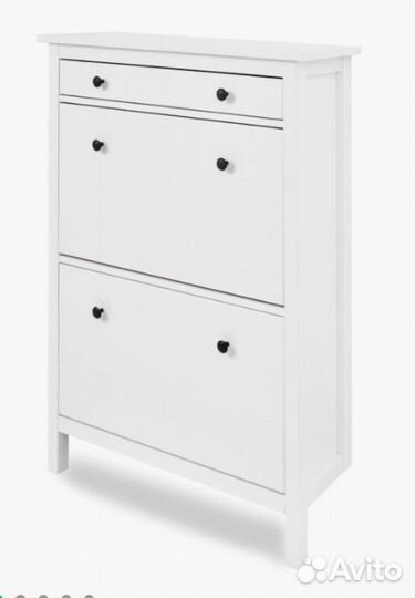 Обувница 3 ящика (hemnes), 89х31х128 см, белый
