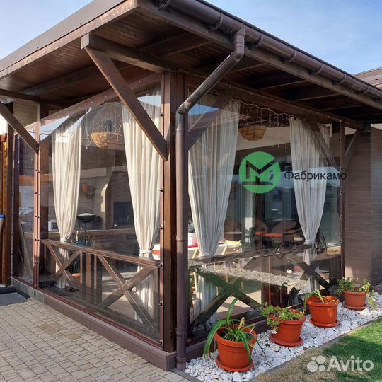 Мягкие окна на беседку