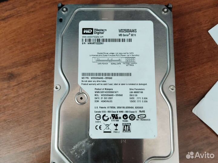 Жесткий диск Western Digital WD2500aaks