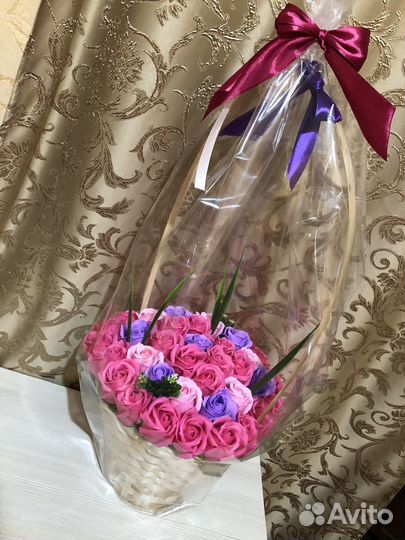 Букет из мыльных роз на день матери