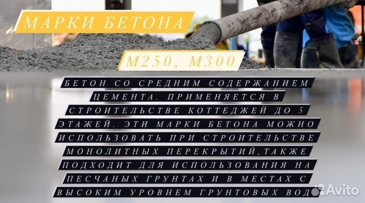 Бетон м300, доставка