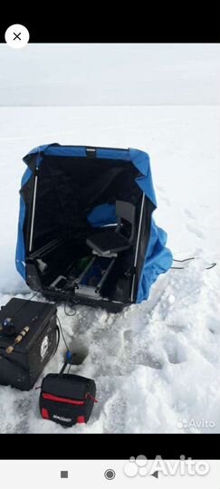 Палатка зимняя на санях волокуше