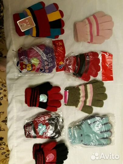Детские варежки и перчатки новые