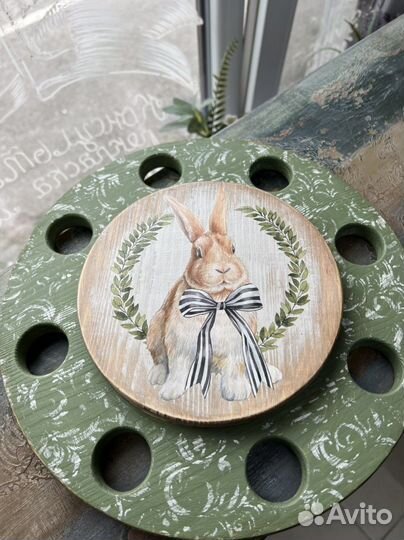 Тарелка пасхальная подставка для яиц