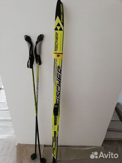 Детские беговые лыжи Fischer 140 см +комплект