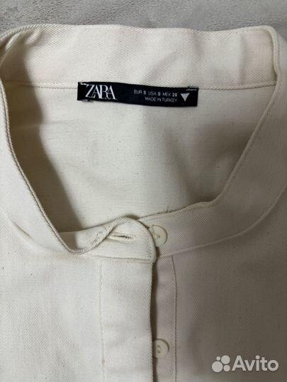 Платье zara с карманами и защипами