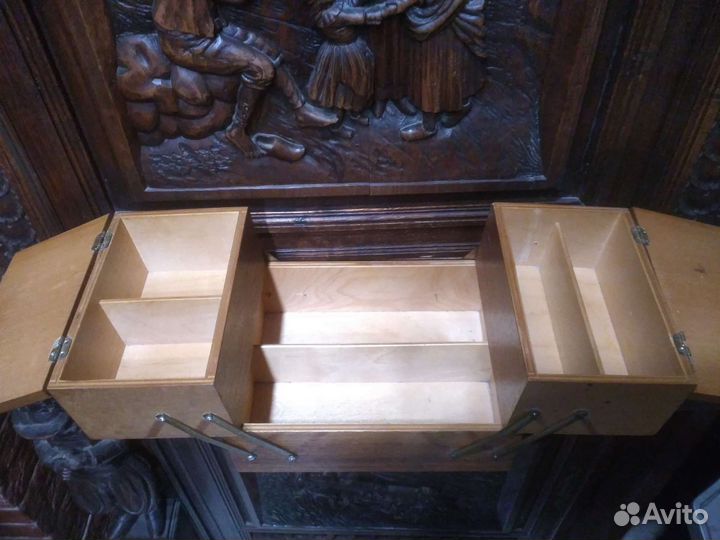 Старинное рукоделие раздвижной комод настольный